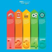 Infographic business concept with 5 options or steps. vector