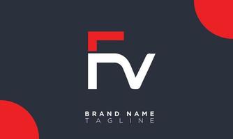 FV Alphabet letters Initials Monogram logo VF, F and V vector