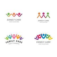 Adoption and community care Logo template vector icon