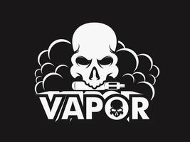 logotipo de calavera vape vector