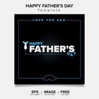 plantilla de diseño de feliz día del padre vector