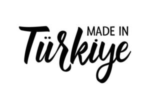 Turkiye - Turkey - banner with white star and crescent icon symbol of Turkish flag on grunge red background. New name, rebranding. Simple vector design. Made in Turkiye
