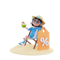 3D-Sommerillustration png