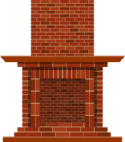 ilustração de design de clipart de lareira de tijolos vintage png