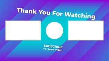 trendy gradient color end screen footage for vlogger video