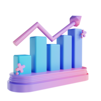 illustrazione 3d grafico colorato in alto png