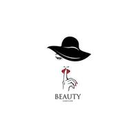 Beauty logo with white background, Beauty salon cosmetics spa hair Logotype concept icon. vector