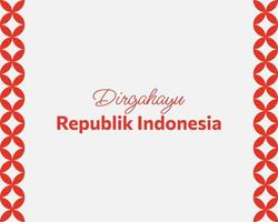 indonesia Independence Day poster. 17 August vector