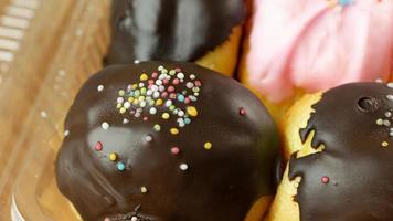 donas cierran la imagen para el contenido de alimentos. foto