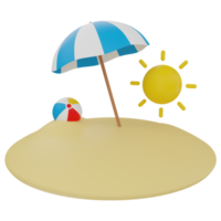 illustration 3d de la plage png