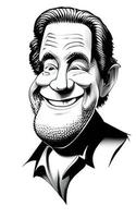 Comic Caricatures of Happy Old Man vector
