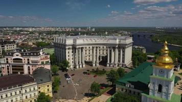 Aerial view of Ukrainian Government Building in Kyiv, Ukraine video