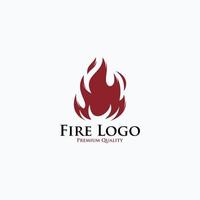 vector de diseño de logotipo de llama de fuego