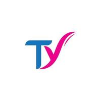 TY letter logo vector
