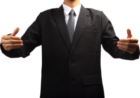 main d'homme d'affaires tenant png