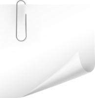 folha de lembrete fixada com um clipe de papel png