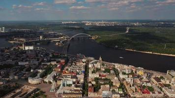 Aerial fly over view of Kyiv, Ukraine video