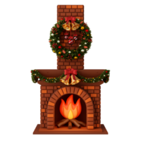 lareira isolada renderização 3d png