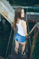 young beautiful girl posing photo