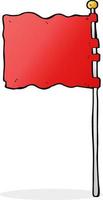 cartoon waving flag vector