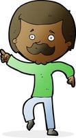 papá bailando dibujos animados vector