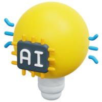 idea 3d render icono ilustración png