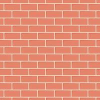 Red brick wall texture. Seamless background. Vector illustration