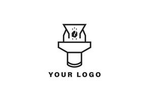 Coffee roaster logo design template vector