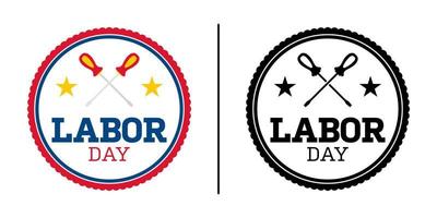 Happy Labor Day banner isolated on white background vector