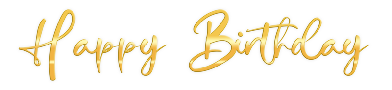 gouden tekst belettering gelukkig verjaardag besnoeiing uit png
