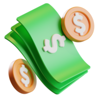 dollar, argent, 3d, illustration png