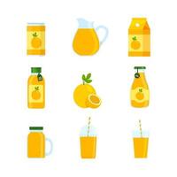 Passion Fruit Beverage in Can,Plastic Cup and Glass Cup Isolated on White Background,Juice and Smoothie vector