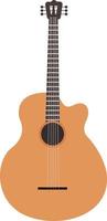 guitarra acústica, ilustración, vector sobre fondo blanco.