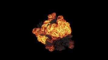 explosion d'une bombe sur écran vert. ralenti video