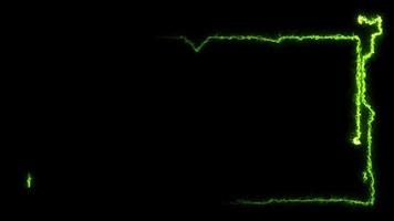 animação de brilho de quadro 4k com cor verde video