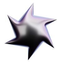 abstrakte Form des Sterns 3d. Farbverlauf. png