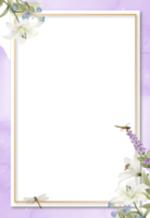 romantisch bruiloft uitnodiging kaart met groen bloemen png