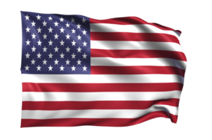 estados unidos ondeando bandera fondo transparente realista png