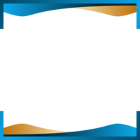 abstract modern elegant blue gold frame border social media png