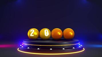 ball with number 2023 on podium video