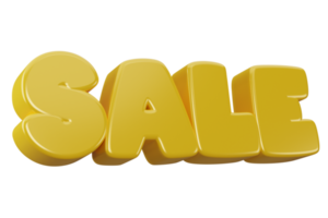 sale 3d render text phrase inscription png
