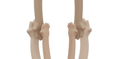 hände schützen etwas 3d-rendering png