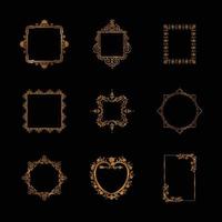 vintage floral ornament. decorative vector frames and borders.