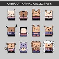 colecciones de dibujos animados de animales vector
