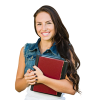 trasparente png misto gara giovane ragazza alunno con scuola libri.