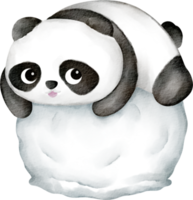acquerello carino panda png
