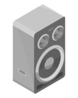 altavoz estéreo altavoz isométrico de pie interior aislado vector