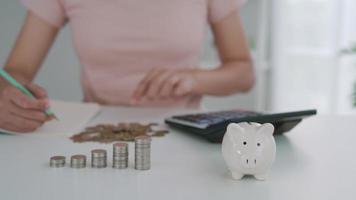 Save money. bank for saving. wealth, Finance, business, investment, retirement, future, accounting, plan life, economize, banking, family, health. video
