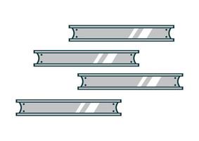 Steel beams metal industrial vector