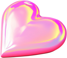 Shiny 3D heart symbolizing love and romance png